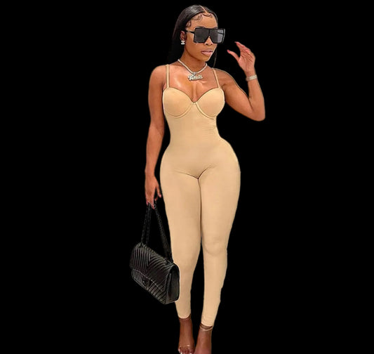 “IT Girl “ Nude Jumpsuit